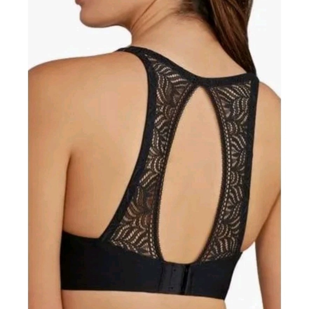 Paramour 34DDD Black Plunge Racerback Padded‎ Bra 115011 Romantic Gothic